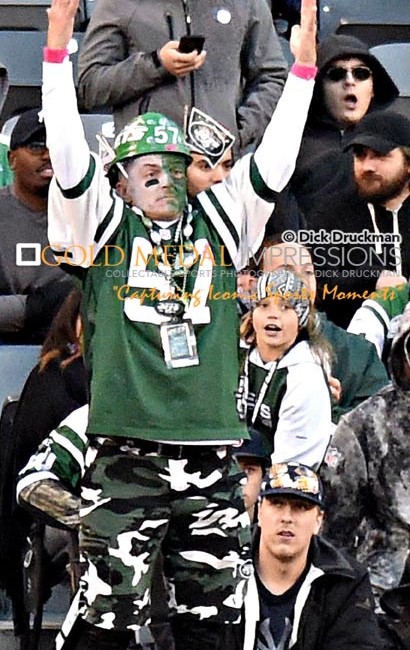 JET MAN, formerly known as Fireman Ed, leads Jets Cheers