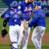 Mets TERRY COLLINS takes the ball from MATT HARVEY