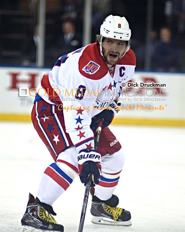 Washington Capitals super star, ALEX OVENCHKIN, opens his mouth by guaranteeing a victory against the New York Rangers in game 7 of the Playoffs. While OVENCHKIN did score his teams's only goal in the first period, the New York Rangers went on to defeat the Capitals 2-1 in overtime.(AP Photo/Dick Druckman)