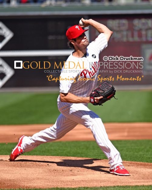 Philadelphia Phillies starting pitcher Cole Hamels throws first pitch of the game against the Boston Red Sox at CitizenBank Park. Hamels pitched 5 innings giving up 4 runs 5 hits striking out 5, The Red Sox defeated the Phillies 8-0