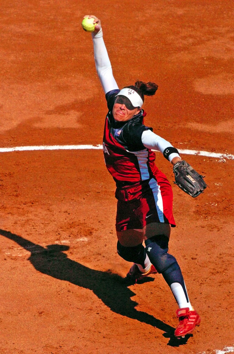 U.S. Softball team pitcher Lisa Fernandez throws a 65mph - Gold Medal ...