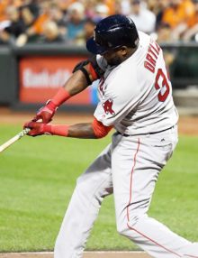 Boston Red Sox DAVID ORTIZ(Big Papi) hits his 18th home run of the year
