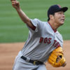 Boston Red Sox relief pitcher KOJI UEHARA retires the New York Yankees