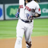 Boston Red Sox first baseman, HANLEY RAMIREZ, rounds third base after hitting his 29th home run in the seventh inning against the Baltimorre Orioles giving the Red Sox a 5-3 lead. Boston has won eight straight games giving them a 5 1/2 game lead over Toronto in the AL East.