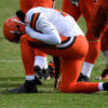 Cleveland Browns ROBERT GRIFFIN III(RG3) hangs head in disappointment
