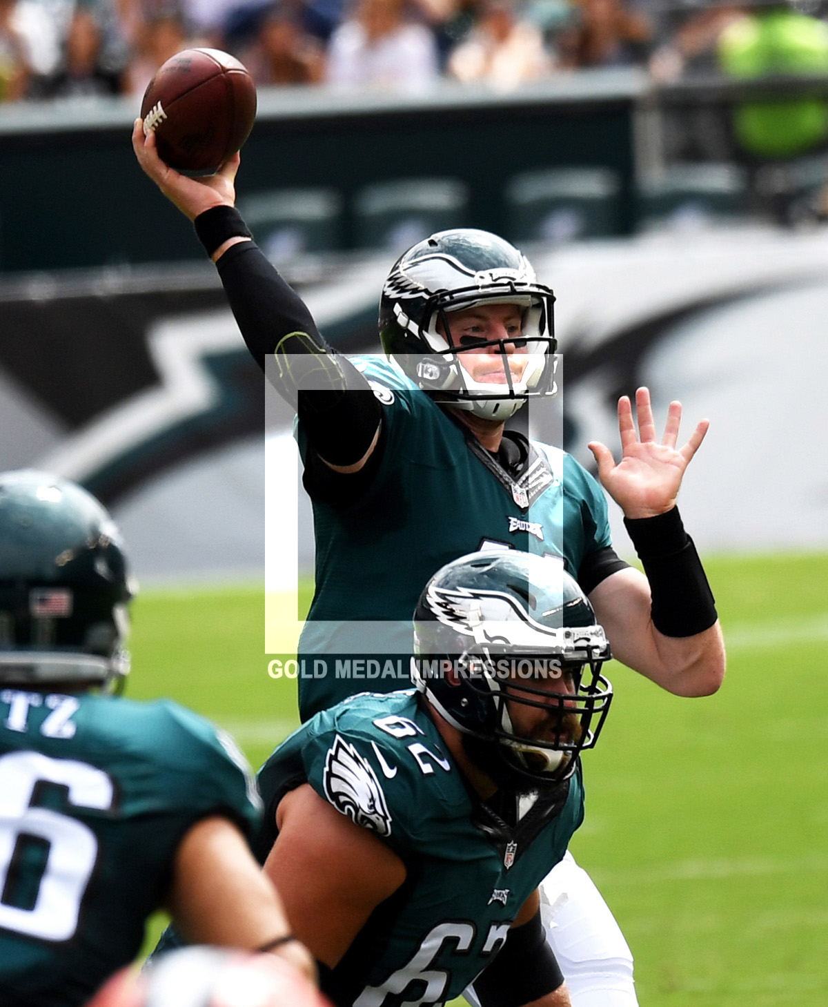 Philadelphia Eagles rookie quarterback CARSON WENTZ completes first TD pass