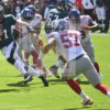 Eagles quarterback Carson Wentz scrambles for an 11 yard gain