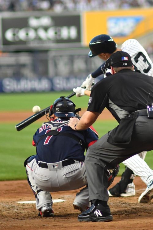 Yankees first baseman Greg Bird hits the first of two home runs