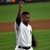 Yankees starting pitcher Luis Severino walks off the field to a standing ovation