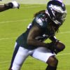 Philadelphia Eagles running back JAY AJAYI scores the first of two touchdowns