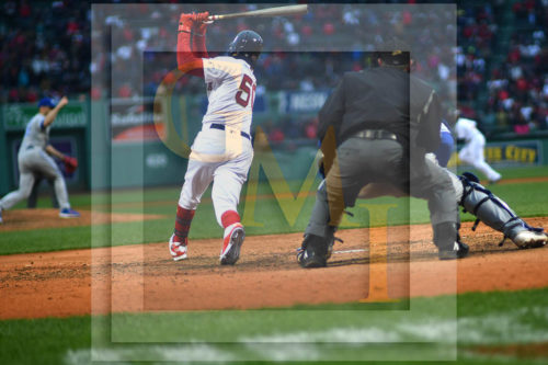 Boston Red Sox right fielder Mookie Betts strikes out in the bottom of the 9th