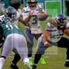 Seahawks quarterback RUSSELL WILSON takes the snap